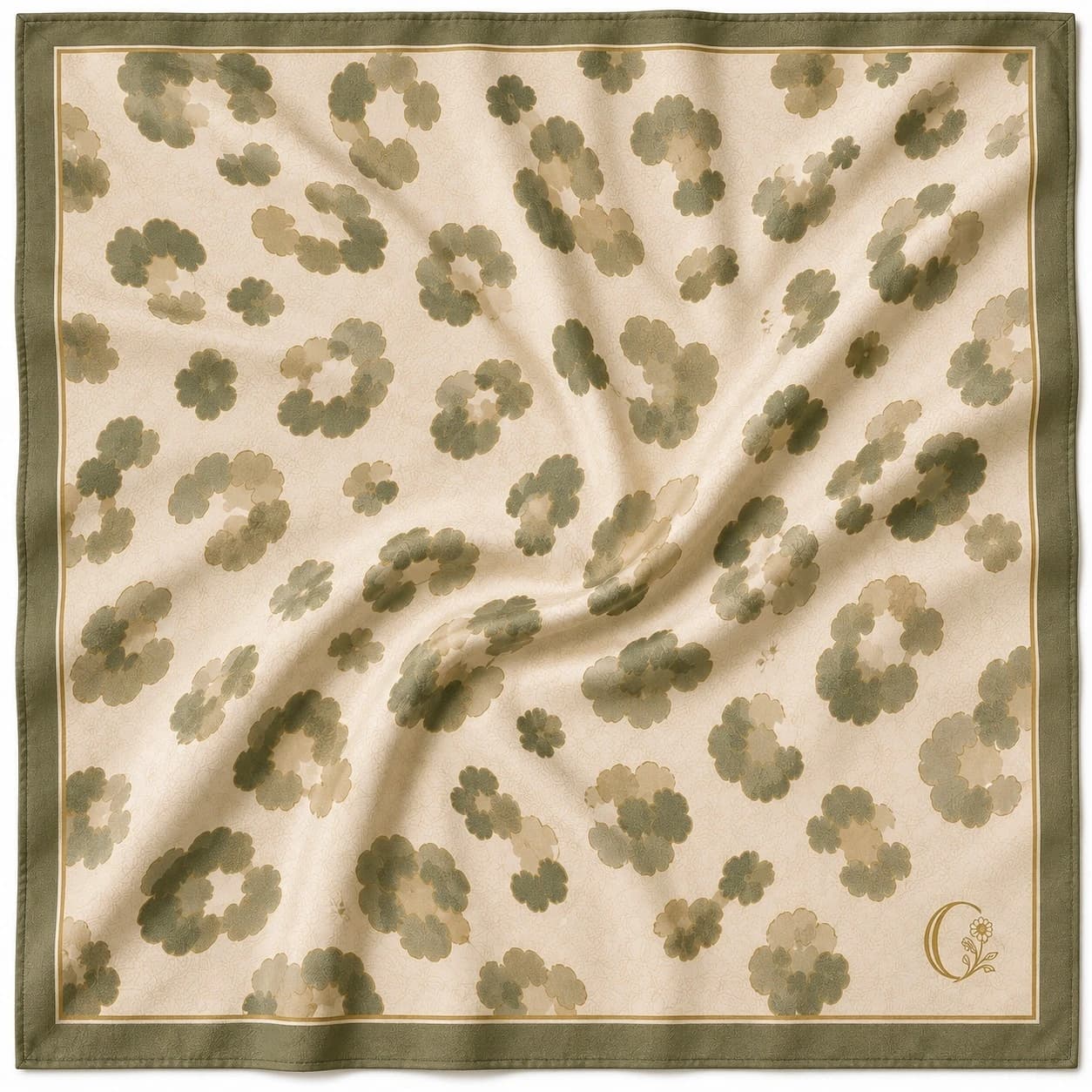 Pañuelo Olivia · Floral en clave animal print