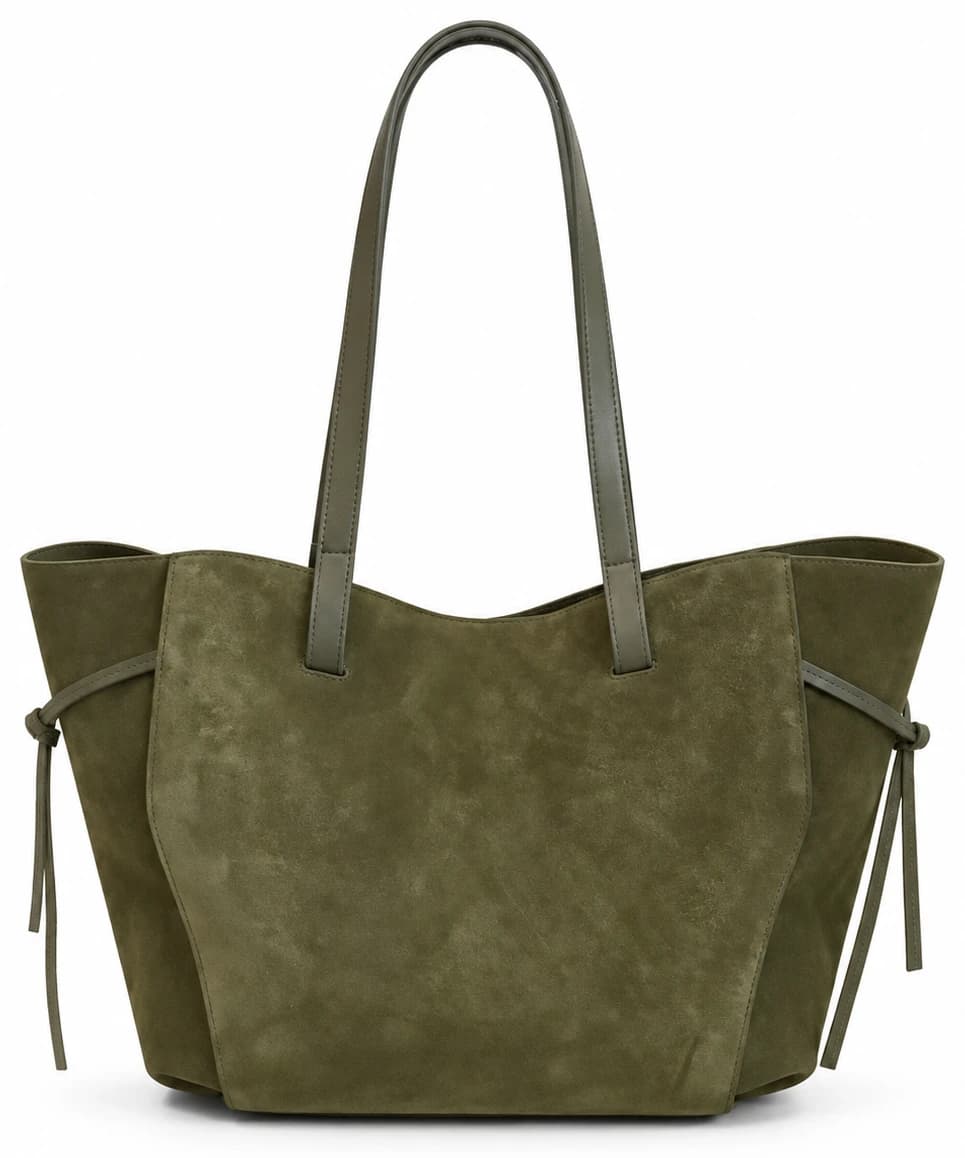 Cartera Terra · Tote estructurada de gamuza