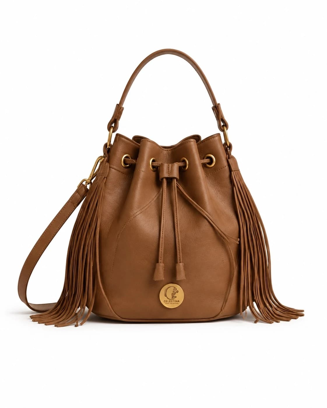 Cartera Vera · Bucket bag con flecos - Diseñada por Majo